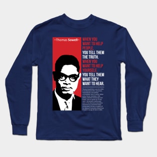 best quote with thomas sowell Long Sleeve T-Shirt